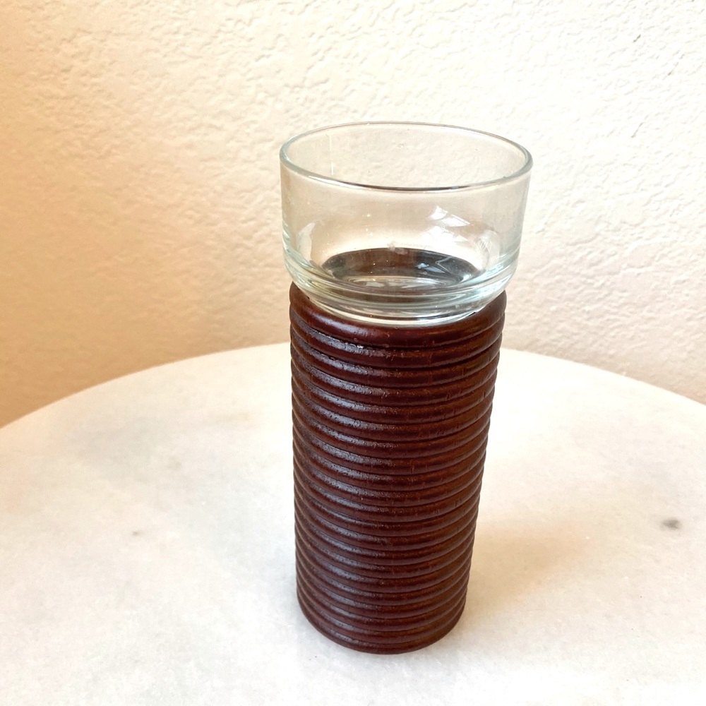 Pier 1 Votive Candle Holder with Wood Base